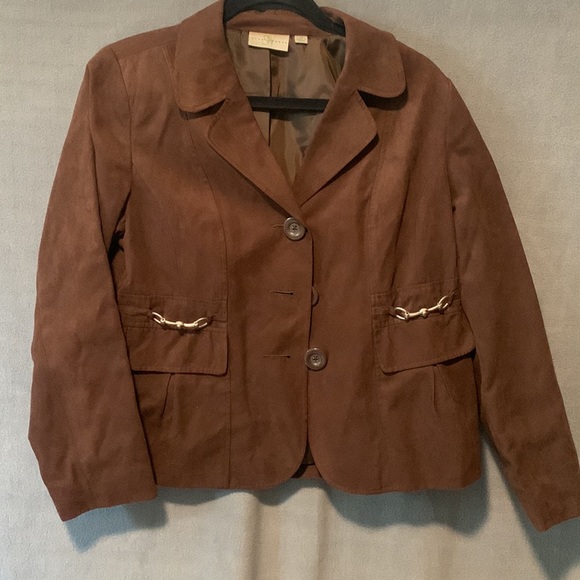 Studio works brown soft jacket - Picture 5 of 9